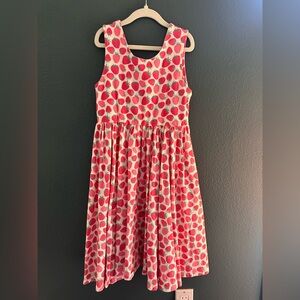 Strawberry Print Pink Kids Dress